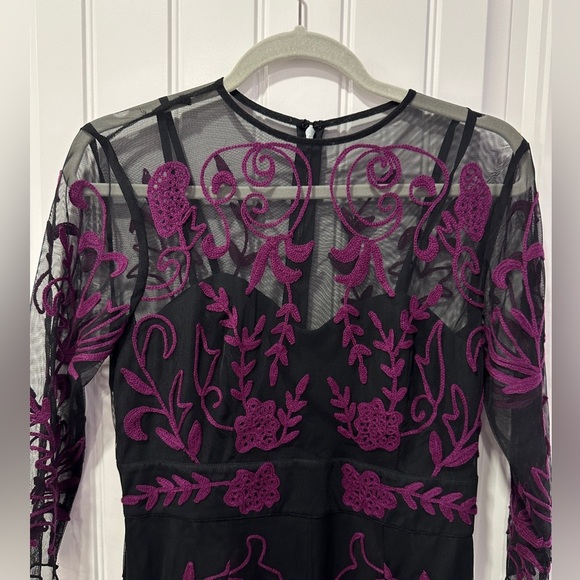 eShakti Wayward Fancies | Embroidered Purple Dress | Size: Medium - Picture 8 of 11